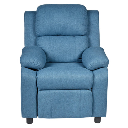 Erika Blue Kids Recliner Sofa Chair Blue Lounge Couch Armchair Childrens - Cosy Abode