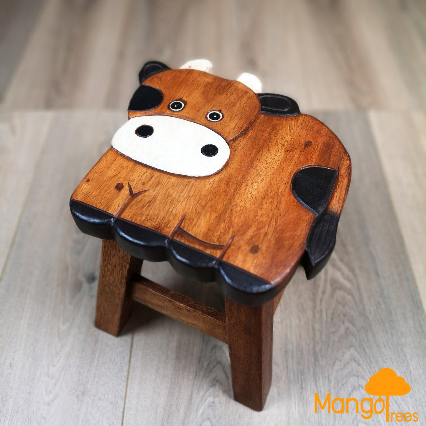 Kids Wooden Stool Cow - Cosy Abode
