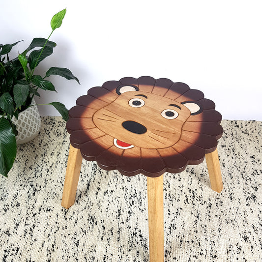 Kids Wooden Table Lion - Cosy Abode