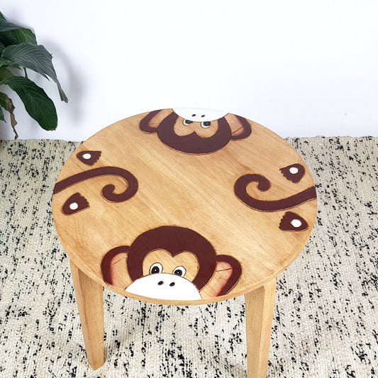 Kids Wooden Table Monkey - Cosy Abode