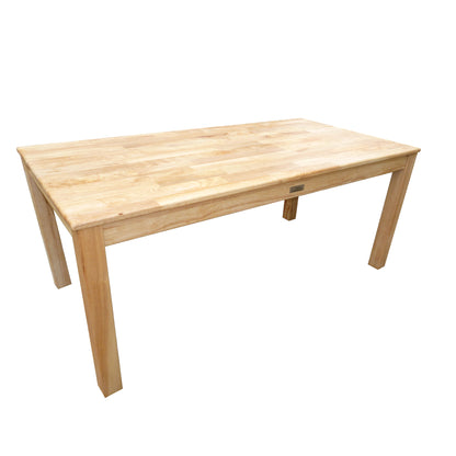 Rubberwood Rectangle Table 120 - Cosy Abode
