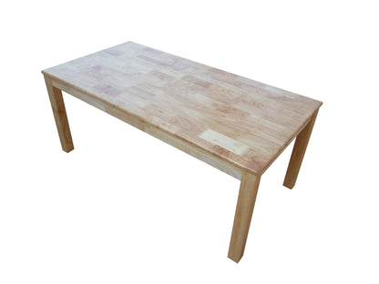 Rubberwood Rectangle Table 120 - Cosy Abode