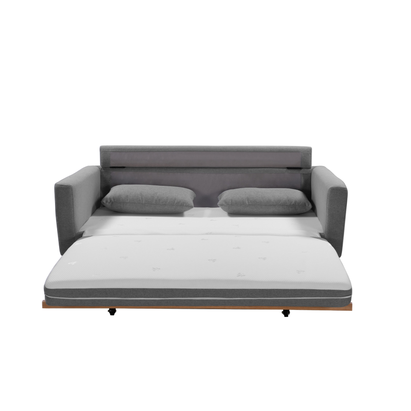 SHASA 2 Seater Pull-out Sofa bed Grey celadon - Cosy Abode