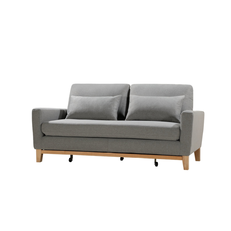 SHASA 2 Seater Pull-out Sofa bed Grey celadon - Cosy Abode