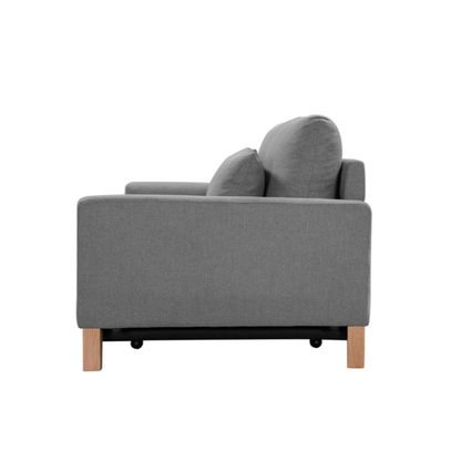 SHASA 2 Seater Pull-out Sofa bed Grey celadon - Cosy Abode