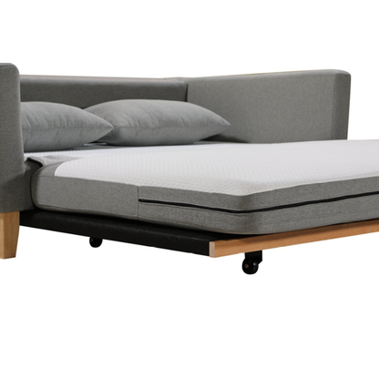 SHASA 2 Seater Pull-out Sofa bed Grey celadon - Cosy Abode