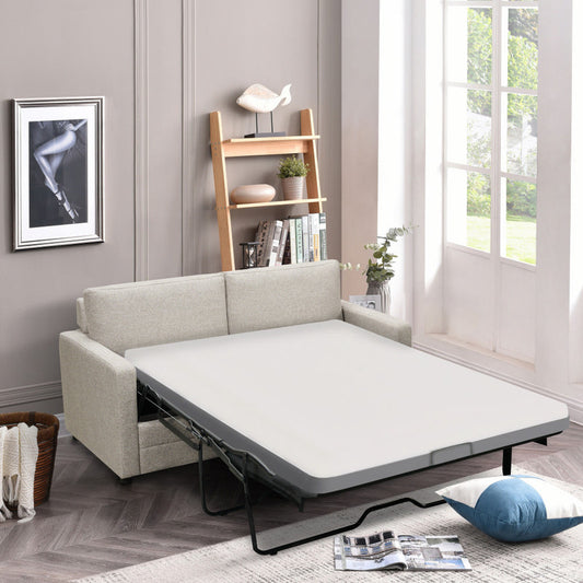 RAY 2 Seater Sofa bed with Separate Foam Mattress- Light grey - Cosy Abode