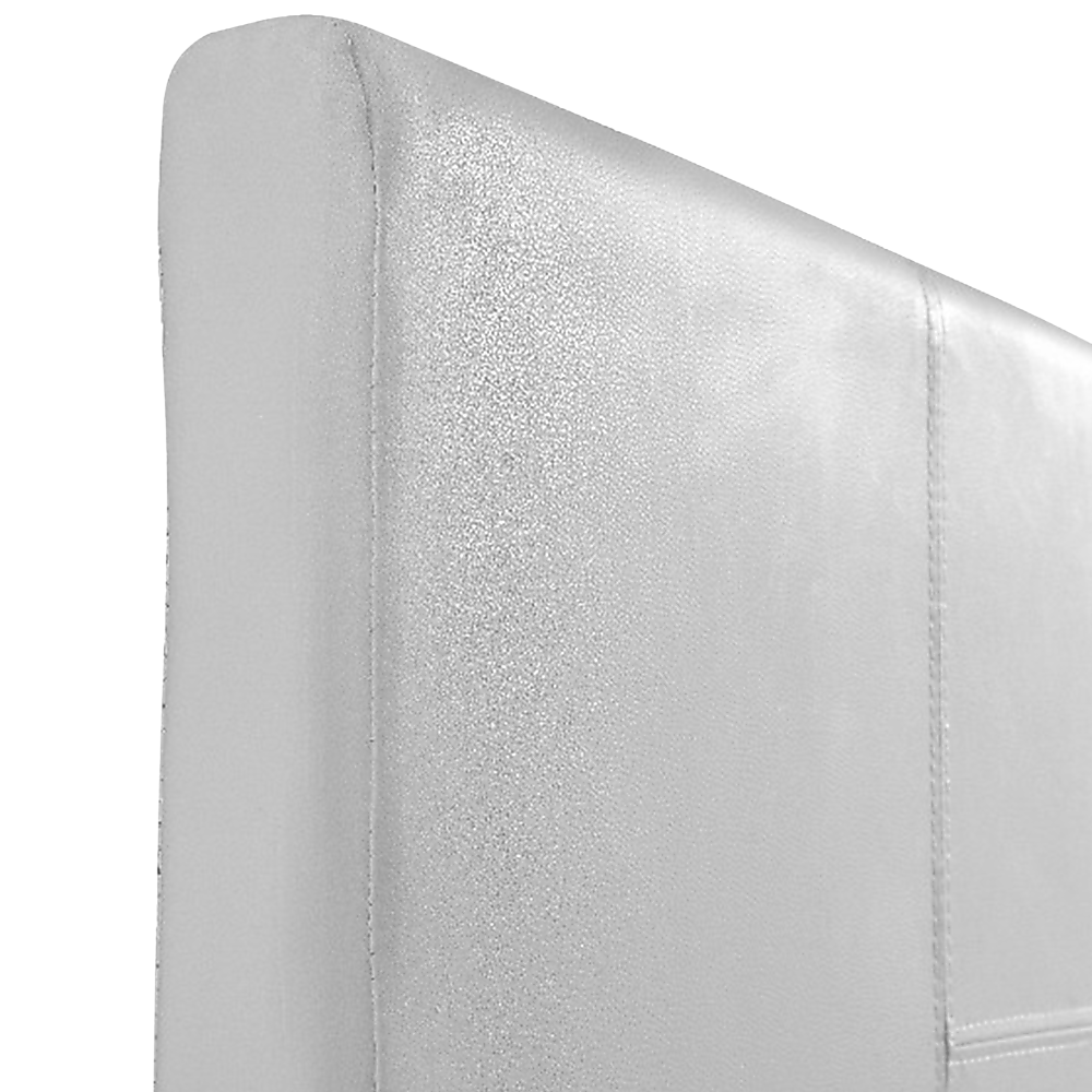 Double PU Leather Bed Frame White - Cosy Abode