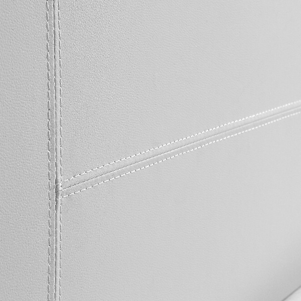 Double PU Leather Bed Frame White - Cosy Abode