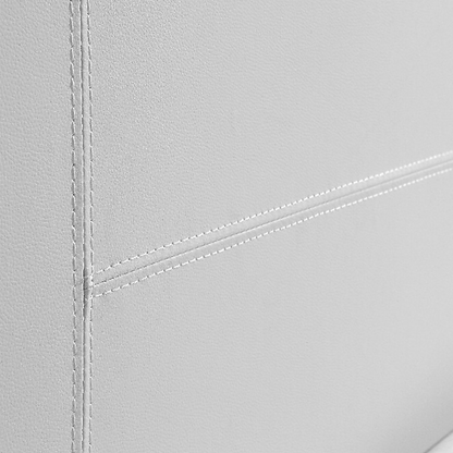 Double PU Leather Bed Frame White - Cosy Abode