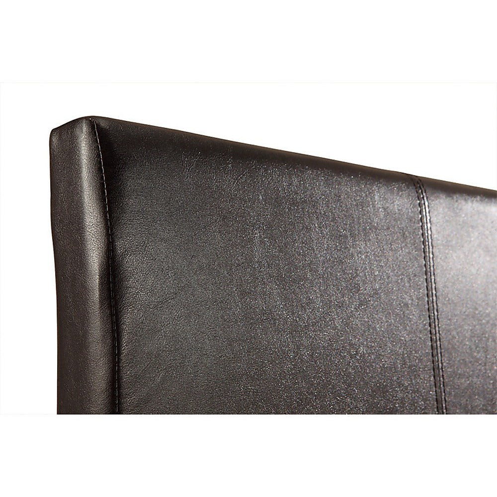 Double PU Leather Bed Frame Brown - Cosy Abode