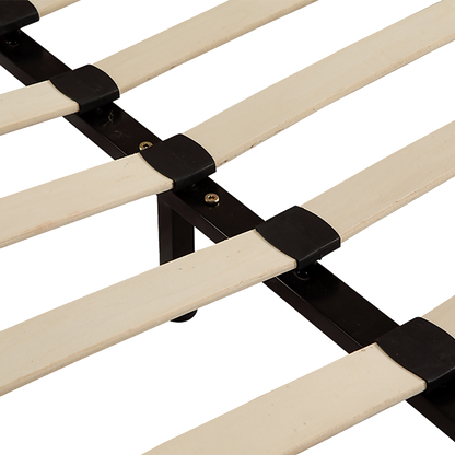 Double PU Leather Bed Frame Black - Cosy Abode