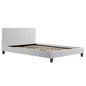 Queen PU Leather Bed Frame White - Cosy Abode