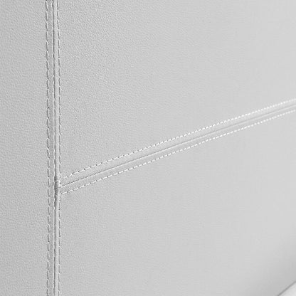 Queen PU Leather Bed Frame White - Cosy Abode