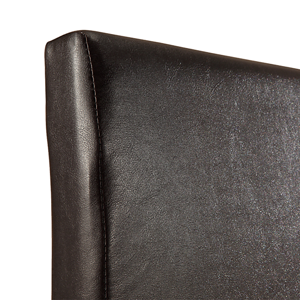 Queen PU Leather Bed Frame Brown - Cosy Abode