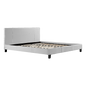 King PU Leather Bed Frame White - Cosy Abode
