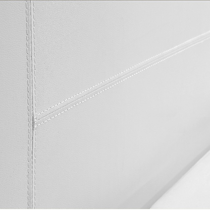 King PU Leather Bed Frame White - Cosy Abode
