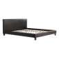 King PU Leather Bed Frame Black - Cosy Abode