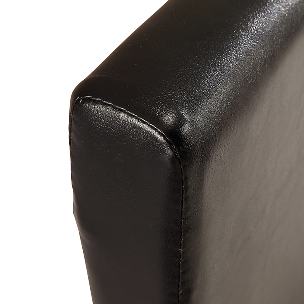 King PU Leather Bed Frame Black - Cosy Abode