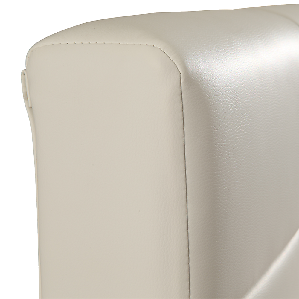 Double PU Leather Deluxe Bed Frame White - Cosy Abode