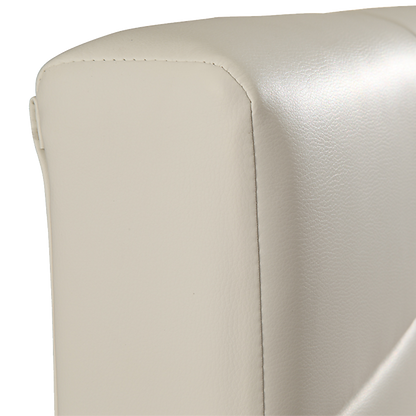 Double PU Leather Deluxe Bed Frame White - Cosy Abode