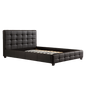 Double PU Leather Deluxe Bed Frame Black - Cosy Abode