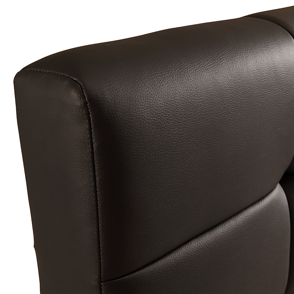 Double PU Leather Deluxe Bed Frame Black - Cosy Abode