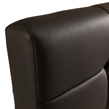 Double PU Leather Deluxe Bed Frame Black - Cosy Abode