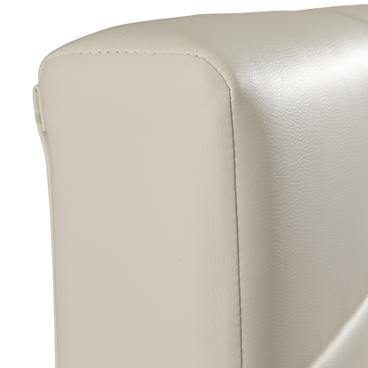 Queen PU Leather Deluxe Bed Frame White - Cosy Abode