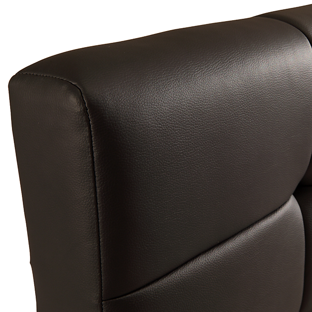 Queen PU Leather Deluxe Bed Frame Black - Cosy Abode