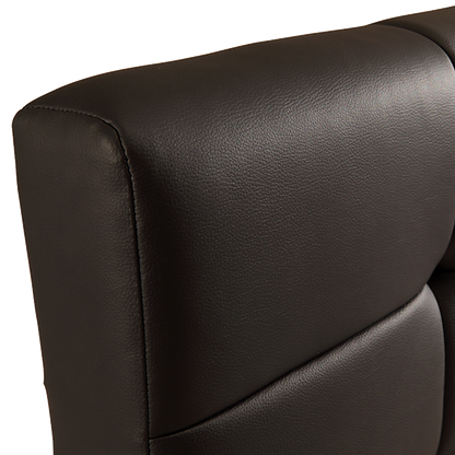 Queen PU Leather Deluxe Bed Frame Black - Cosy Abode