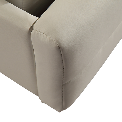 King PU Leather Deluxe Bed Frame White - Cosy Abode