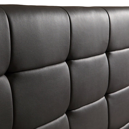 King PU Leather Deluxe Bed Frame Black - Cosy Abode
