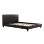 Queen PU Leather Bed Frame Black - Cosy Abode