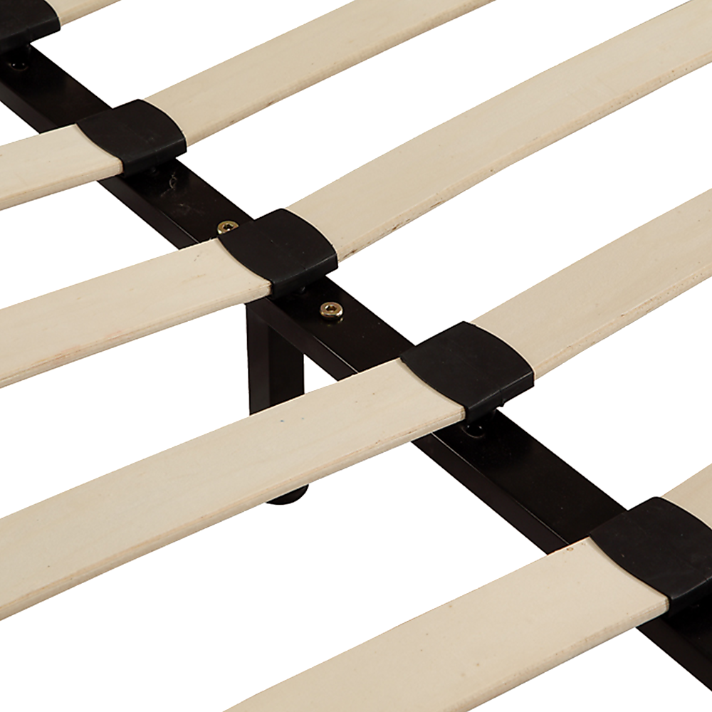 Queen PU Leather Bed Frame Black - Cosy Abode