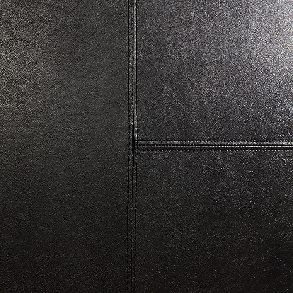 Queen PU Leather Bed Frame Black - Cosy Abode