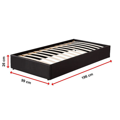 PU Leather Single Bed Ensemble Frame - Cosy Abode