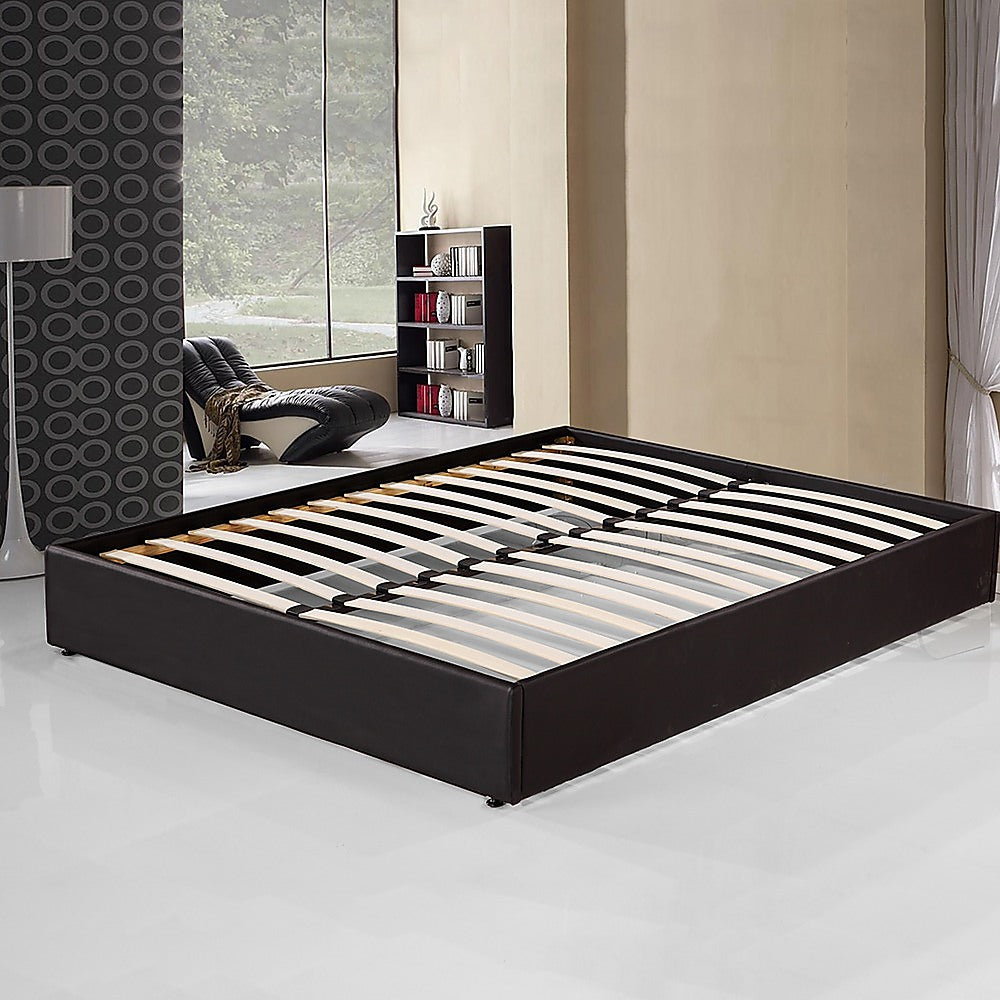 PU Leather Double Bed Ensemble Frame - Cosy Abode