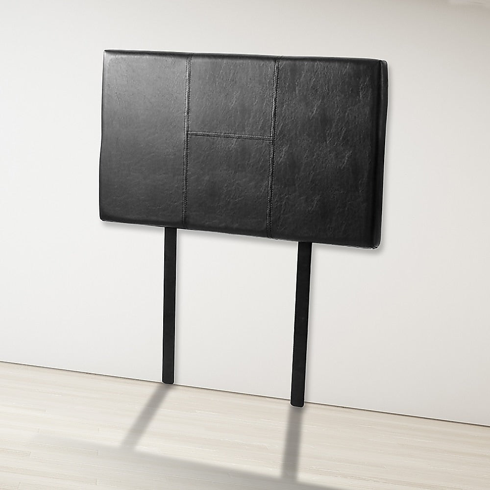 PU Leather Single Bed Headboard Bedhead - Black - Cosy Abode