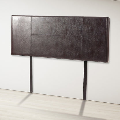 PU Leather Queen Bed Headboard Bedhead - Brown - Cosy Abode