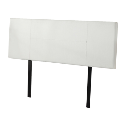PU Leather Queen Bed Headboard Bedhead - White - Cosy Abode