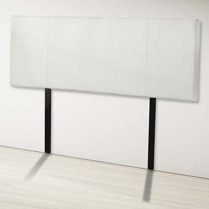 PU Leather Queen Bed Headboard Bedhead - White - Cosy Abode