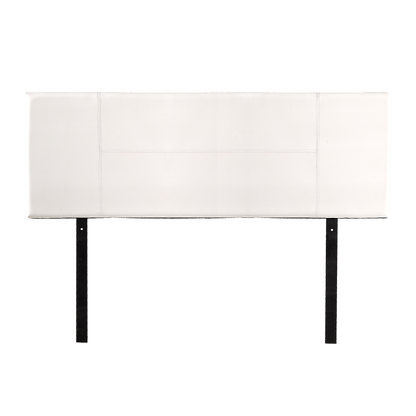 PU Leather Queen Bed Headboard Bedhead - White - Cosy Abode