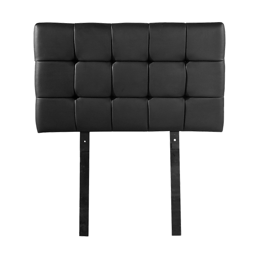 PU Leather Single Bed Deluxe Headboard Bedhead - Black - Cosy Abode