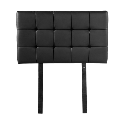 PU Leather Single Bed Deluxe Headboard Bedhead - Black - Cosy Abode