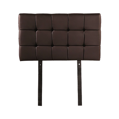 PU Leather Single Bed Deluxe Headboard Bedhead - Brown - Cosy Abode