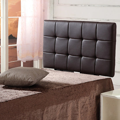 PU Leather Single Bed Deluxe Headboard Bedhead - Brown - Cosy Abode