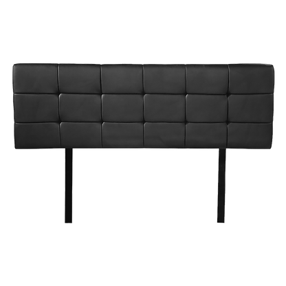 PU Leather Double Bed Deluxe Headboard Bedhead - Black - Cosy Abode
