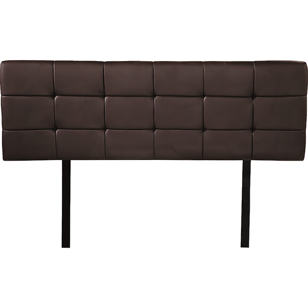PU Leather Double Bed Deluxe Headboard Bedhead - Brown - Cosy Abode
