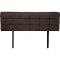 PU Leather Double Bed Deluxe Headboard Bedhead - Brown - Cosy Abode